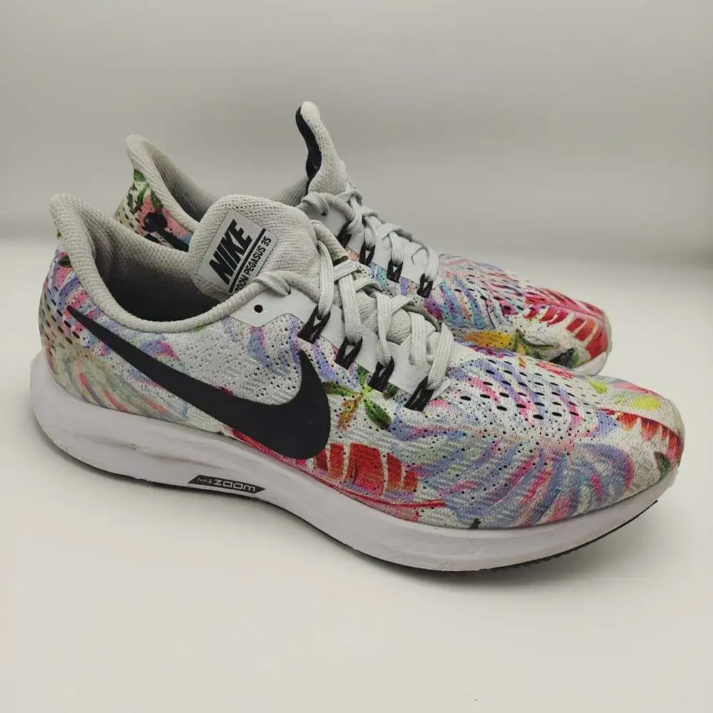Nike Air Zoom Pegasus 35 Floral Women's Running Shoes Size 9 Multi Color